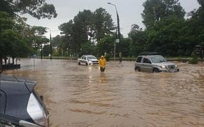 Heavy precipitation  tourists are trapped in Batumi - PHOTO