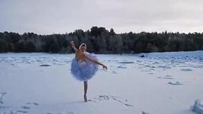 Для спасения лебедей балерина станцевала на замерзшем море