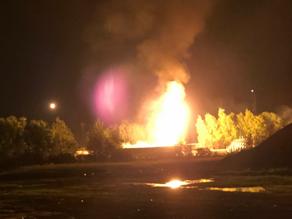 На газораспределительной станции Газпрома вспыхнул пожар