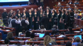 Капелла грузинских музыкантов спела в Совете Европы - ВИДЕО