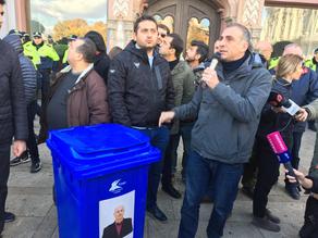 Акция протеста с требованием отставки Ираклия Кухианидзе