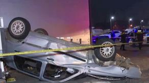 Batumi car rollover crash sends three in hospital
