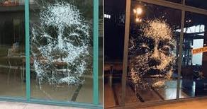 Artist creates portraits out of broken glass - VIDEO