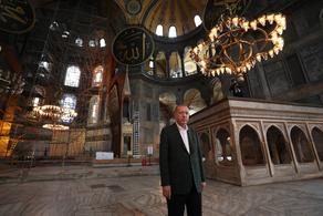 President of Turkey visited Hagia-Sophia
