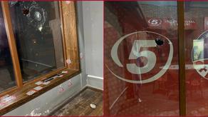 В Батуми повредили окно офиса Национального движения