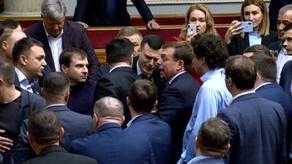 Brawl breaks out in Ukrainian Parliament - VIDEO