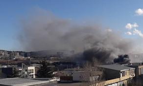 Warehouse burning on Beliashvili Street