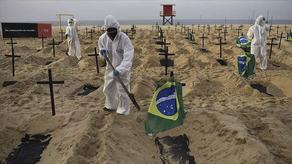 За последние сутки в Бразилии умер 831 инфицированный COVID-19