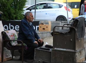 Last Mohican in Tbilisi waiting for his client