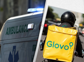 Car accident in Tbilisi - Glovo courier taken to hospital