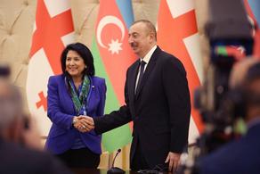 Aliyev says Azerbaijanis express their solidarity with Georgians in hard times