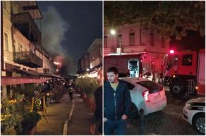 Fire rips through café in Tbilisi