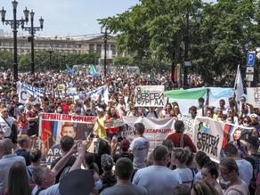 Massive protest in support of Sergei Furgal in Russia
