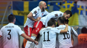 Georgia vs Sweden football match ends 2:0
