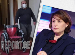 Wheelchair brought to Elene Khoshtaria