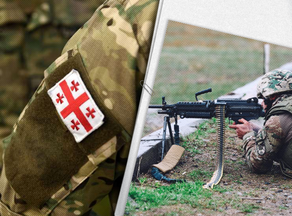 American instructors teach Georgian soldiers how to use M249 light machine gun