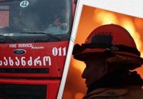 Пожар в Кутаиси - на месте мобилизованы 6 экипажей
