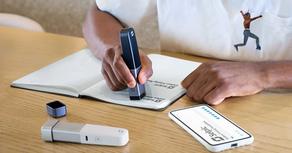 Pocket printer that writes dictated text