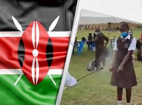 კენიაში სკოლის მოსწავლეებს მთლიან სხეულზე დეზინფექციას უკეთებენ - VIDEO