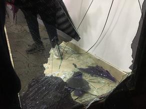 NM office pelted with eggs and brooms in Zugdidi