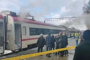 Zugdidi-Tbilisi passenger train caught fire