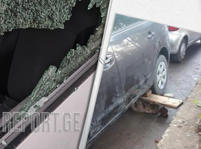 Up to 10 cars damaged and robbed in Tbilisi - PHOTO