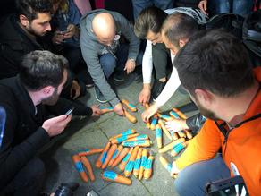 Protesters put carrots outside Kutaisi City Hall