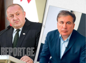 Mikheil Saakashvili thanks Giorgi Margvelashvili