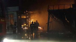 Strong fire in the Baku Trade center
