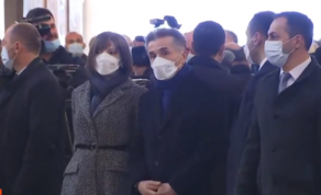 Bidzina Ivanishvili attended the civil funeral of Jemal Chkuaseli