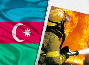 В Баку горит 18-этажный корпус