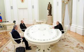 Putin, Aliyev, Pashinyan held talks on Karabakh in Moscow