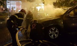 Two cars were burnt in Tbilisi