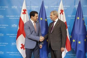Archil Talakvadze Met with European Commissioner Johannes Hahn