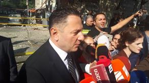 The Minister of Internal Affairs visits the place of explosion